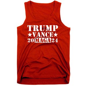 Donald Trump Jd Vance 2024 Maga Army Stamp Tank Top