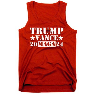 Donald Trump Jd Vance 2024 Maga Army Stamp Tank Top