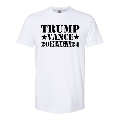 Donald Trump Jd Vance 2024 Maga Army Stamp Softstyle CVC T-Shirt