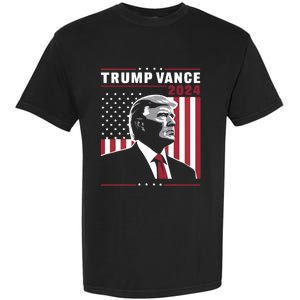 Donald Trump Jd Vance American Flag Trump Vance 2024 Garment-Dyed Heavyweight T-Shirt