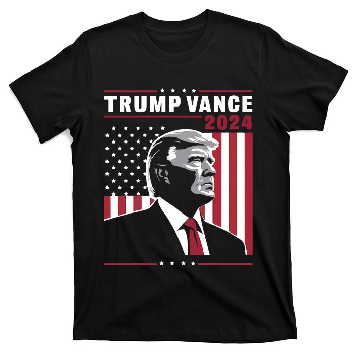 Donald Trump Jd Vance American Flag Trump Vance 2024 T-Shirt