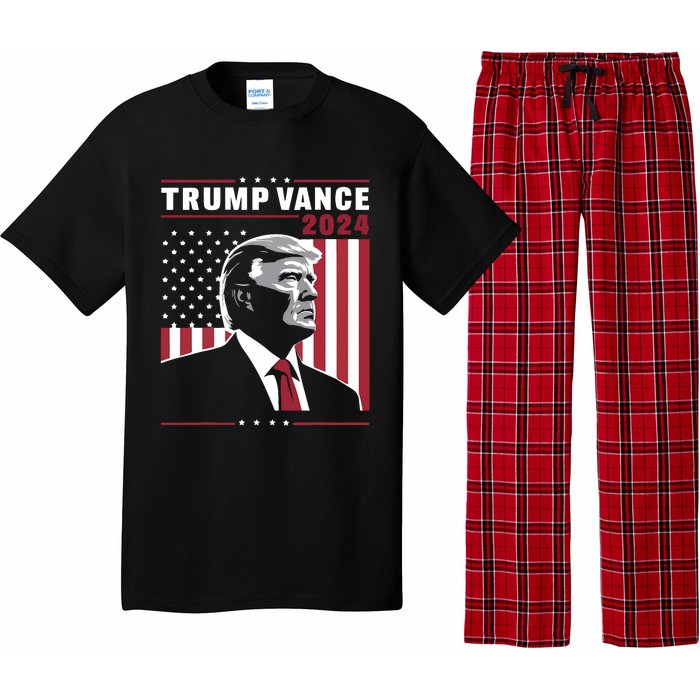 Donald Trump Jd Vance American Flag Trump Vance 2024 Pajama Set