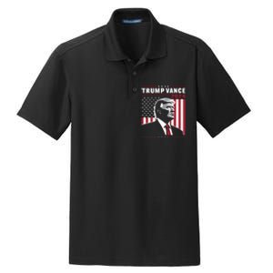 Donald Trump Jd Vance American Flag Trump Vance 2024 Dry Zone Grid Polo