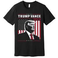 Donald Trump Jd Vance American Flag Trump Vance 2024 Premium T-Shirt