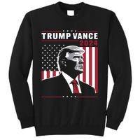 Donald Trump Jd Vance American Flag Trump Vance 2024 Tall Sweatshirt