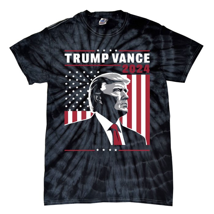 Donald Trump Jd Vance American Flag Trump Vance 2024 Tie-Dye T-Shirt