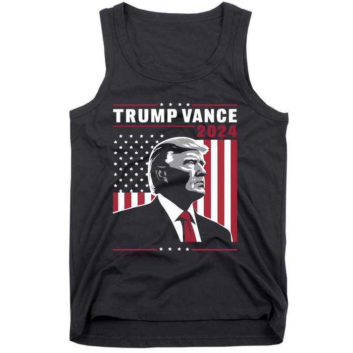 Donald Trump Jd Vance American Flag Trump Vance 2024 Tank Top