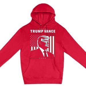 Donald Trump Jd Vance American Flag Trump Vance 2024 Premium Pullover Hoodie