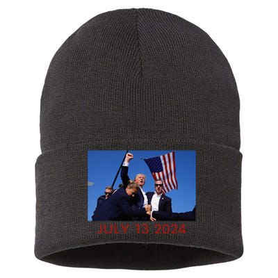 Donald Trump July 13 2024 Sustainable Knit Beanie