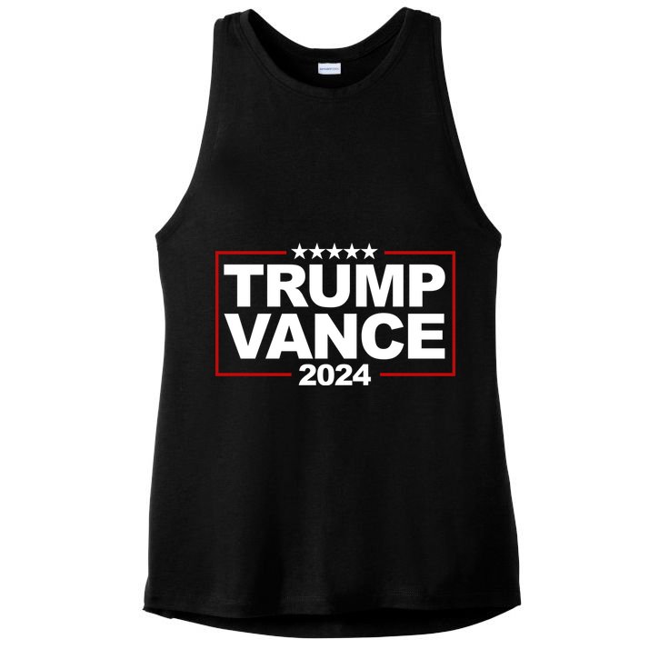 Donald Trump J. D. Vance Vice President 2024 Ladies PosiCharge Tri-Blend Wicking Tank