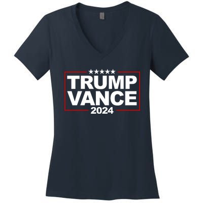 Donald Trump J. D. Vance Vice President 2024 Women's V-Neck T-Shirt