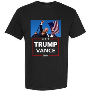 Donald Trump J.D. Vance 2024 Election Rally Campaign Event Garment-Dyed Heavyweight T-Shirt