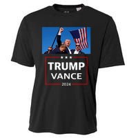 Donald Trump J.D. Vance 2024 Election Rally Campaign Event Cooling Performance Crew T-Shirt