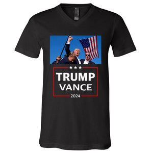 Donald Trump J.D. Vance 2024 Election Rally Campaign Event V-Neck T-Shirt