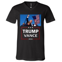 Donald Trump J.D. Vance 2024 Election Rally Campaign Event V-Neck T-Shirt