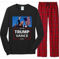 Donald Trump J.D. Vance 2024 Election Rally Campaign Event Long Sleeve Pajama Set