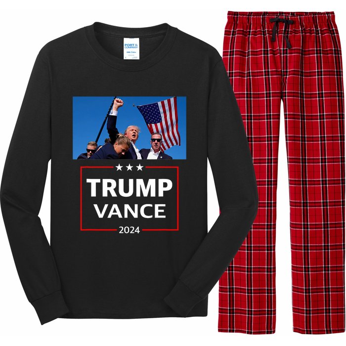 Donald Trump J.D. Vance 2024 Election Rally Campaign Event Long Sleeve Pajama Set