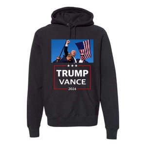 Donald Trump J.D. Vance 2024 Election Rally Campaign Event Premium Hoodie