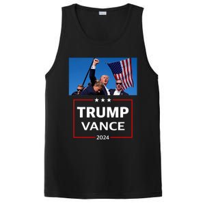 Donald Trump J.D. Vance 2024 Election Rally Campaign Event PosiCharge Competitor Tank