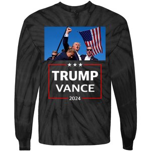 Donald Trump J.D. Vance 2024 Election Rally Campaign Event Tie-Dye Long Sleeve Shirt