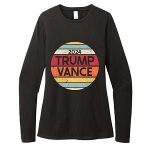 Donald Trump Jd Vance 2024 Retro Style Womens CVC Long Sleeve Shirt