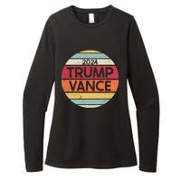 Donald Trump Jd Vance 2024 Retro Style Womens CVC Long Sleeve Shirt