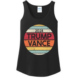 Donald Trump Jd Vance 2024 Retro Style Ladies Essential Tank