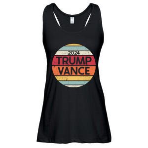 Donald Trump Jd Vance 2024 Retro Style Ladies Essential Flowy Tank