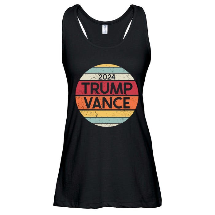 Donald Trump Jd Vance 2024 Retro Style Ladies Essential Flowy Tank