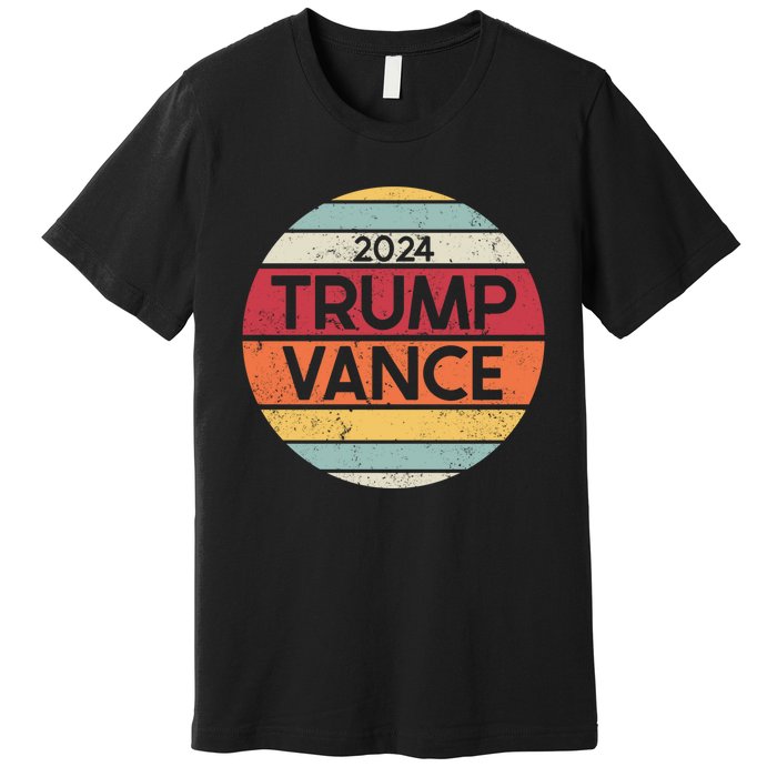 Donald Trump Jd Vance 2024 Retro Style Premium T-Shirt