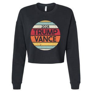 Donald Trump Jd Vance 2024 Retro Style Cropped Pullover Crew