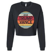 Donald Trump Jd Vance 2024 Retro Style Cropped Pullover Crew