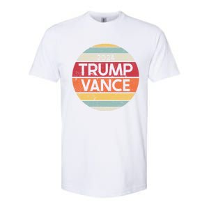 Donald Trump Jd Vance 2024 Retro Style Softstyle CVC T-Shirt