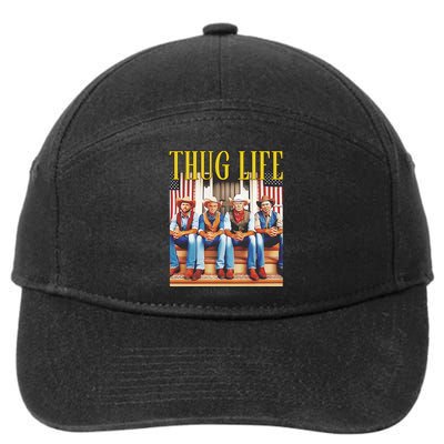 Donald Trump Jd Vance Elon Musk Robert F Kennedy Jr Thug Life 7-Panel Snapback Hat