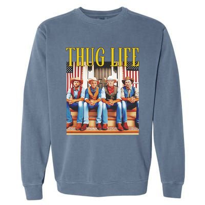 Donald Trump Jd Vance Elon Musk Robert F Kennedy Jr Thug Life Garment-Dyed Sweatshirt