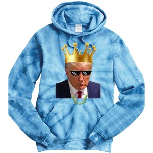 Donald Trump King Trump Mug Shot Aug. 2024 Thug Life Retro Tie Dye Hoodie