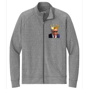 Donald Trump King Trump Mug Shot Aug. 2024 Thug Life Retro Stretch Full-Zip Cadet Jacket