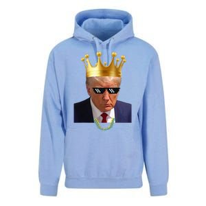 Donald Trump King Trump Mug Shot Aug. 2024 Thug Life Retro Unisex Surf Hoodie