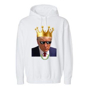 Donald Trump King Trump Mug Shot Aug. 2024 Thug Life Retro Garment-Dyed Fleece Hoodie