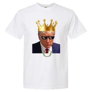 Donald Trump King Trump Mug Shot Aug. 2024 Thug Life Retro Garment-Dyed Heavyweight T-Shirt