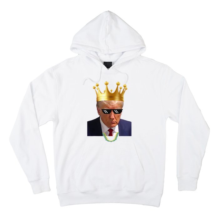 Donald Trump King Trump Mug Shot Aug. 2024 Thug Life Retro Hoodie