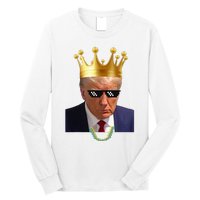 Donald Trump King Trump Mug Shot Aug. 2024 Thug Life Retro Long Sleeve Shirt