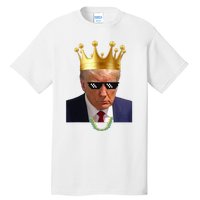 Donald Trump King Trump Mug Shot Aug. 2024 Thug Life Retro Tall T-Shirt