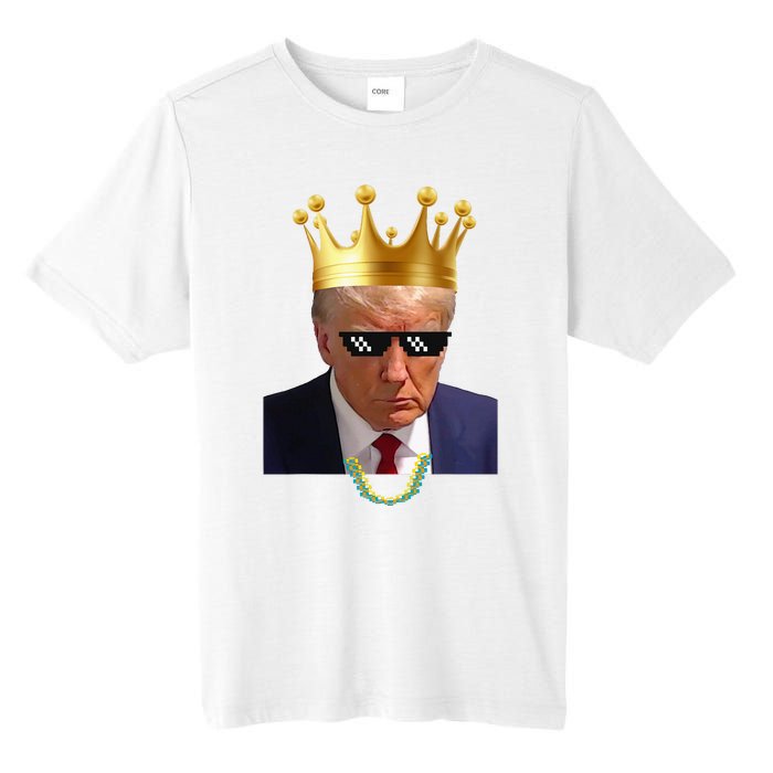 Donald Trump King Trump Mug Shot Aug. 2024 Thug Life Retro Tall Fusion ChromaSoft Performance T-Shirt