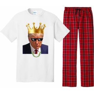 Donald Trump King Trump Mug Shot Aug. 2024 Thug Life Retro Pajama Set