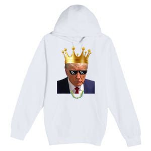 Donald Trump King Trump Mug Shot Aug. 2024 Thug Life Retro Premium Pullover Hoodie