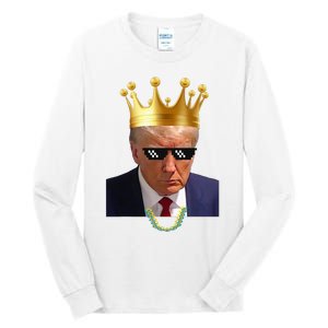 Donald Trump King Trump Mug Shot Aug. 2024 Thug Life Retro Tall Long Sleeve T-Shirt