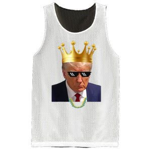 Donald Trump King Trump Mug Shot Aug. 2024 Thug Life Retro Mesh Reversible Basketball Jersey Tank