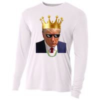 Donald Trump King Trump Mug Shot Aug. 2024 Thug Life Retro Cooling Performance Long Sleeve Crew