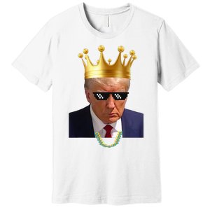 Donald Trump King Trump Mug Shot Aug. 2024 Thug Life Retro Premium T-Shirt